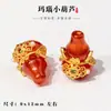 Accesorios de Cobre Chapados en Oro, Cuentas para Pulsera Estilo Antiguo, Inserción Hecha a Mano para DIY con Ágata Roja del Sur y Colección de Cera de Abejas