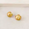 Pendientes de Flor Cepillada Moda Estilo Étnico Aguja de Plata 925 Chapado en Cobre Oro Real Incrustaciones de Perla Anillo Elegante Versátil para Mujer