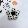 Ponto Preto e Branco Estéreo Algodão Enchido Laço Flor de Cinco Pétalas DIY Roupas de Bebê Adorno para Cabeça Capa de Celular Acessórios de Joias Atacado