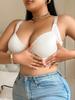 Sujetadores Plus Size Transfronterizos para Bustos Grandes, Lencería para Mujer con Curvas, Disponibles en Negro, Blanco y Múltiples Colores, con Características como Fruncido, Anticaída y Soporte Lateral