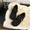 Zapatos Mary Jane de lunares retro de moda para mujer, colección otoño 2026, de suela blanda, antideslizantes, planos, de una sola correa, zapatos casuales para mujer