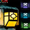 Luz de pared solar retro de 2 LED directo de fábrica luz solar de jardín luz de rejilla luz de pared solar Luz de valla