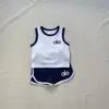 Conjunto de Colete Estilo Coreano Ins para Crianças, Fino de Verão Novo Estilo, Shorts para Meninos e Meninas, Conjunto Casual Esportivo de Duas Peças para Bebê
