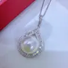 Acessórios de Pérola DIY Prata S925 Base em Branco Gota Escondedor Fecho Universal Pingente de Pérola de Água Doce Genuína Colar