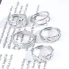 Anillo de Acero Inoxidable Que No Se Desvanece, Diseño Único, Estilo Coreano Simple, Anillo Abierto para Dedo Índice, Joyería de Acero de Titanio
