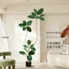 Planta Artificial Verde Black Diamond con un Toque de Lujo para Decoración de Sala de Estar, Planta de Interior Grande en Maceta, Árbol Falso, Planta Biomimética