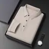 Camiseta de Manga Larga Nueva Transfronteriza 2025 para Hombre, Primavera y Otoño, Cuello Simple Versátil de Algodón, Camisa Polo para Hombre