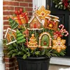 ZKB113-121 Cartel decorativo de muñeco de nieve para árbol de Navidad transfronterizo tablero hueco decoración de ambiente navideño adorno colgante