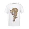 Camiseta con Cabeza de Tigre de Pedrería para Hombre, Manga Corta, Nueva Tendencia Verano 2026 Marca Ropa para Hombre, Versátil Holgada Cuello Redondo Manga Media Top