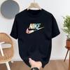 2025 Nueva Marca Pesada de Moda Camiseta Americana para Hombre Verano Diseño Sensorial Estampada Manga Corta Casual Deportiva Combinable Top