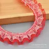 Em Estoque Renda Dupla Camada 2,5cm Roupas Saia Decoração Artesanal DIY Acessórios Decorativos para Borda de Cesta de Armazenamento
