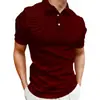 Camisa Polo de Verano Nueva Europea y Americana Transfronteriza Estampado Digital 3D Rayas Oscuras Camiseta Polo Casual de Manga Corta para Hombre