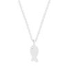 Collar de plata de ley S925 con diseño de lujo ligero y sencillo con forma de pez pequeño, versión coreana 740, cadena de clavícula de plata para mujer, venta al por mayor