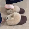Medias zapatillas estilo Birkenstock de suela gruesa, forradas de polar, pantuflas de algodón de punta cerrada, nueva colección invierno 2026, pantuflas mullidas para mujer, calzado de exterior, botas de nieve para mujer