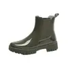 Botas de Lluvia para Mujer Ropa de Exterior Famosas en Internet Estilo Coreano Zapatos de Goma Resistentes al Desgaste Impermeables Antideslizantes Botas de Lluvia para Adultos Suela Suave Nuevo Estilo Zapatos de Agua