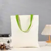Bolsa de Lona Lisa Personalizada para Estudiantes, Bolso de Hombro de Lona de Color Sólido, Bolsa de Lona Pintada a Mano DIY