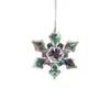 Decoración Navideña Artificial Creativa Copo de Nieve Cristal Fantasía Polvo de Colores Colgante de Copo de Nieve Accesorios de Decoración Navideña Venta Directa de Fábrica