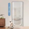 Puerta de Malla Suave con Cremallera, Puerta Antirrobo, Anti-Mosquitos, Apta para Mascotas, Instalación sin Clavos, Ventilación en Forma de U, Cortina de Puerta a Prueba de Gatos