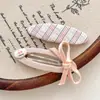 Pinza para el Cabello con Cuadros Dulces y Cerezas, Diadema Estilo Coreano con Acabado de Alta Gama, Accesorio para Cola de Caballo Baja, Pinza para Flequillo