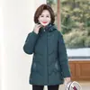 Abrigo de algodón acolchado de invierno para abuela para mujer, chaqueta acolchada de algodón engrosada para ancianos de 60 y 70 años, chaqueta acolchada de algodón tipo plumón para ancianos, ropa con capucha para mujeres