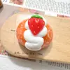 Juguete de Comida 3D Gato Hamburguesa Accesorios de Resina Pegamento de Crema DIY Accesorios para el Cabello Lazo para el Cabello Bolsita Ciega Colgante Decoración Al Por Mayor