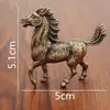 Adorno de Caballo de Guerra de Latón Vintage que Roba Dinero Nuevo 2026 Caballo del Zodiaco Hogar Sala de Estar Oficina Año del Caballo Decoración de Escritorio