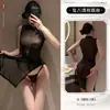 Lingerie sexy Mannyan, transparente e sedutora, perfeita para seios pequenos, uniforme estilo cheongsam, apaixonado e sedutor, cintura alta com fenda, 9682