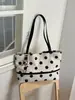 Bolso de lunares con diseño de nicho estilo coreano, bolso de hombro tipo tote de gran capacidad, moderno y versátil, bolso de alta gama para el día a día, transfronterizo