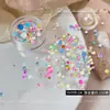 Decorações de Unhas Artísticas de Sereia Bolha de Celebridade da Internet, Tamanhos Mistos, Strass Meia-Lua Iridescentes Translúcidos Aurora para Decoração de Unhas DIY