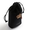 Bolsa de Cordón de Lona de Algodón Negro con Bolsillo de Paquete de Regalo Personalizable Impresión Digital Poliéster Algodón