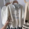 Moletom Fino de Gola Redonda com Estampa de Elefante Estilo Ocidental para Mulheres Outono e Inverno 2025 Veludo Roupa de Trabalho Solta Tamanho Grande Pulôver