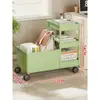 Estante para guardar bolsas de libros junto al escritorio, estantería debajo del escritorio, organizador de material de estudio para el aula, carrito móvil para bocadillos y juguetes