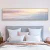 Hermosa Pintura Decorativa Nórdica de Mesita de Noche Moderna Simple para Dormitorio Cálida Acuarela Paisaje de Madrugada Pintura para Sala de Estar Pintura Horizontal para Colgar
