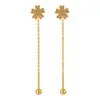 Pendientes de Flor de Diamante de Estilo Coreano Sencillos Accesibles de Lujo para Mujer Moda Ins Pendientes Elegantes de Acero de Titanio de Gama Alta