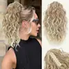 Perucas de Comércio Exterior Moda Europeia e Americana Rabo de Cavalo Fofo Presilha Grande de Garra Ondulado Cordão de Ajuste Perucas de Rabo de Cavalo com Cachos Pequenos
