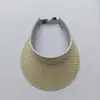 Chapéu de Sol de Cor Sólida com Aba de Palha, Fashion e Casual, Versátil, Estilo Doce, Proteção Solar, Respirável, Chapéu Aberto no Topo