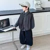 Conjunto de Primavera y Otoño para Niños: Chaleco, Camisa, Conjunto de Tres Piezas, Estilo Coreano, Traje Casual Elegante para Niños, Ropa Moderna y de Moda para Bebés