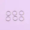 Círculo repujado círculo cerrado estilo simple accesorios diy accesorios hebilla de anillo círculo pequeño círculo de conexión de hierro círculo abierto corona retorcida