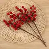 Planta de simulación Navidad fruto rojo espuma Rama de bayas Cadena de frutos rojos Fruta rica Decoración del hogar Flor artificial Venta al por mayor