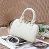 Bolso Cruzado de Piel de Vaca de Primera Capa para Mujer Nuevo Estilo Boston Bolso de Mano de Cuero Genuino de Gama Alta Bolsa Tipo Bowling de Gran Capacidad