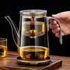 Bule de Chá Elegante Caneca Modelo Novo 2025 Separação Chá-Água Revestimento Interno Totalmente de Vidro Filtro de Um Clique Infusor de Chá Magnético Caneca para Uso Doméstico