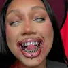 Colmillos de Vampiro Estilo Europeo y Americano con Ocho Dientes, Dientes Falsos de Cadera de Cobre Hip-Hop, Decoraciones para Fiestas de Halloween al por Mayor
