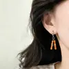 Pendientes Europeos y Americanos de Concha de Bambú con Borlas, Pendientes de Personalidad de Nicho de Lujo Ligero, Pendientes de Estilo Minimalista de Alta Gama