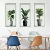 Pegatinas de Pared 3D Tridimensionales, Pegatinas de Pared de Plantas en Maceta, Pegatinas de Pared Decoración de Pared de Fondo para Sala de Estar, Pegatinas de Pared Autoadhesivas al por Mayor