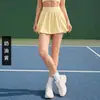 Falda Deportiva Corta de Dos Piezas para Mujer con Bolsillos Laterales, Verano al Aire Libre para Correr Anti-Exposición que Cubre la Cadera Adelgazante Falda Deportiva Floral