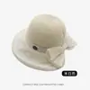 Chapéu de Sol Vazado Atacado Feminino Aba Larga Verão Exterior Protetor Solar Respirável Anti-UV Laço Chapéu de Pescador