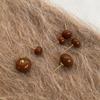 Pendientes de perla tipo pan integral de alta calidad estilo Maillard nuevo pasador de plata de ley 925 pendientes de perla estilo extranjero otoño e invierno para mujer