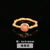 Jingdong Joias Anel de Cristal Natural Estilo Nicho High-End Anel Elástico de Bola Redonda para Mulheres Anel Pequeno da Moda