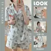 Pijama de Mujer Verano Estilo ins Dibujos Animados Nueva Llegada Lindo Estudiantes Casual Manga Corta Pantalones Cortos Ropa de Casa para Mujer