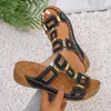 Pantuflas de Color Sólido de Talla Grande Transfronterizas Europeas y Americanas para Mujer 2026 Verano Nuevas Sandalias de Una Tira con Boca de Pez y Suela Gruesa con Hebilla de Cuero de Moda
